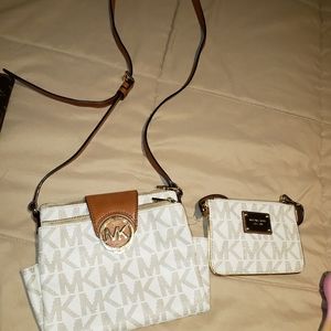 Michael  kors cross body  and wristlet